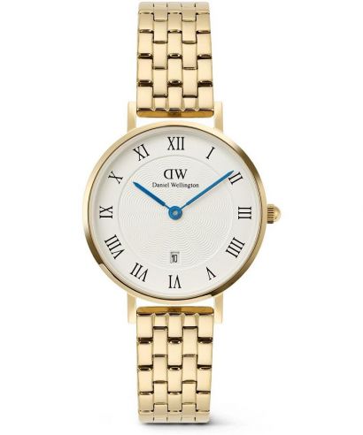 Daniel Wellington Petite Roman Numerals Date 5-link Gold női karóra