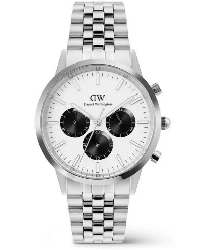 Daniel Wellington Iconic Arch 5-Link Off- White Panda Silver Chronograph férfi karóra