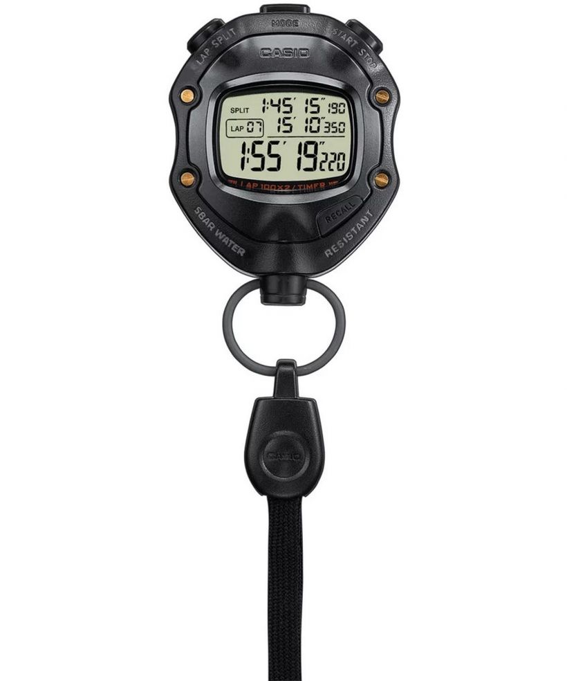 Casio Digital Black Stopwatch zsebóra