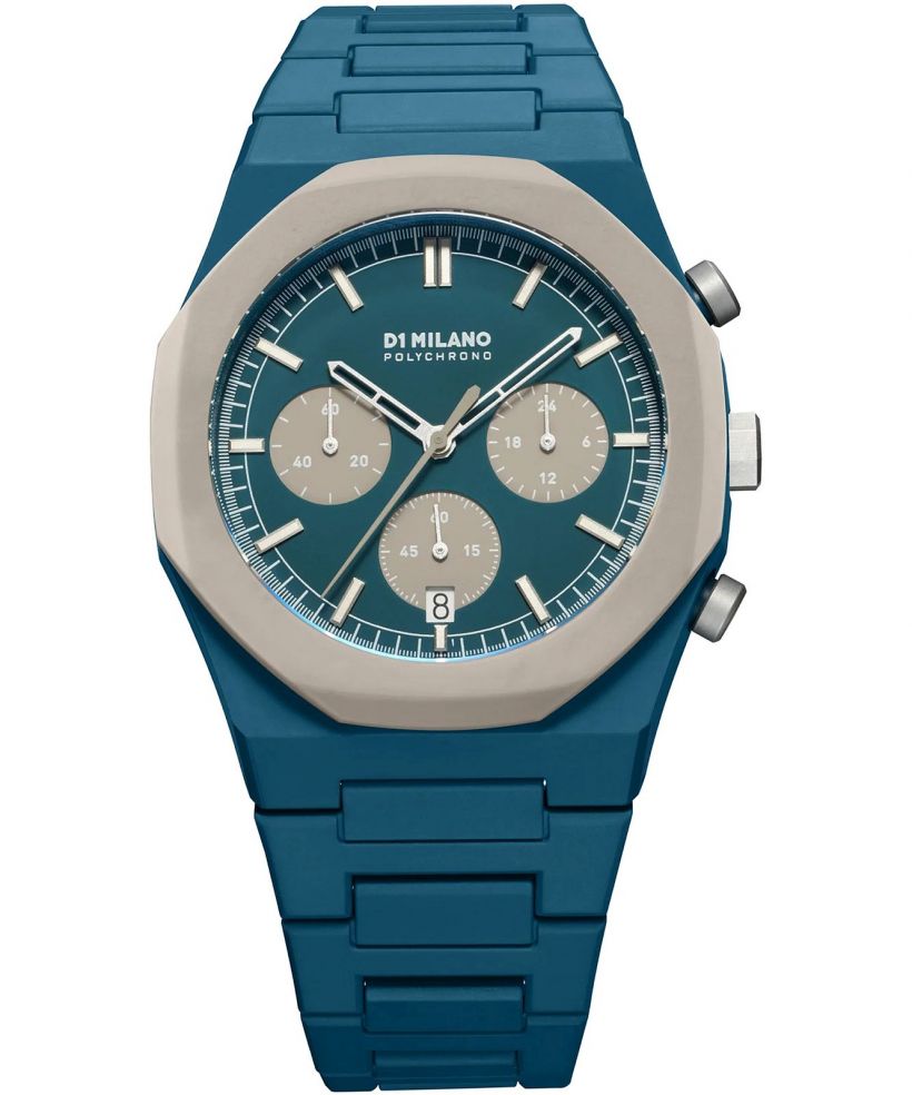 D1 Milano Petrol Blast Polychrono Chronograph férfi karóra