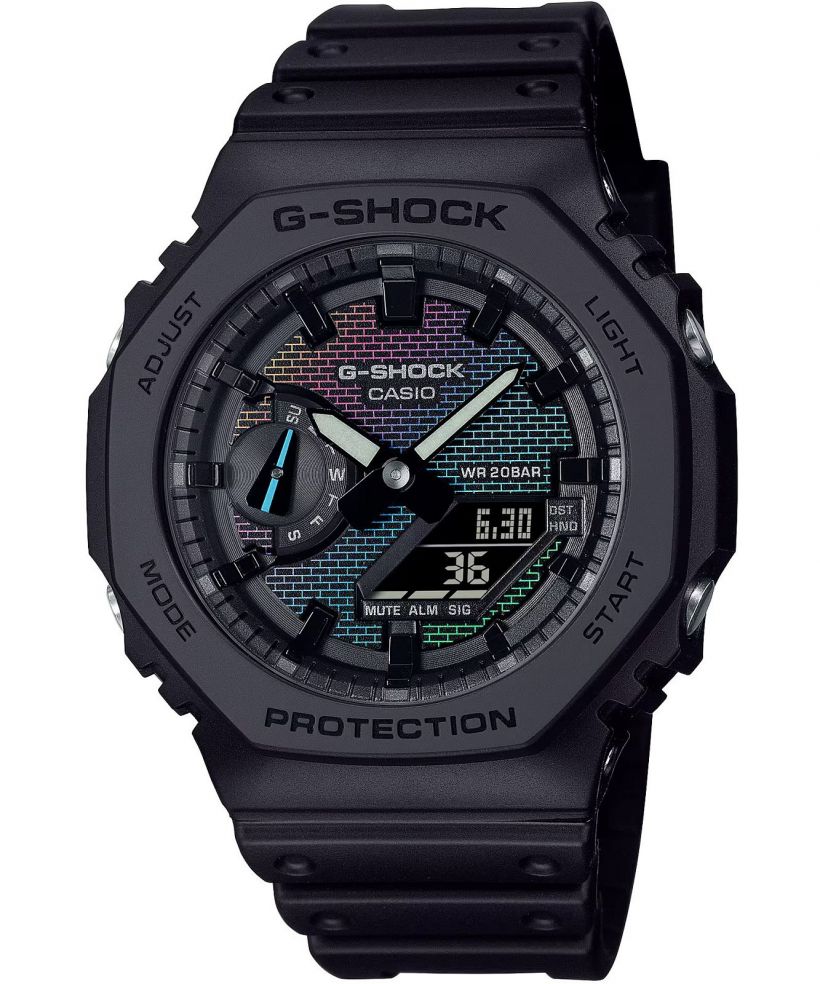 Casio G-Shock Classic 2100 Series Rainbow Brick Wall férfi karóra