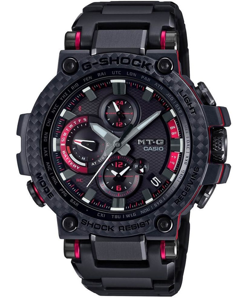 G-SHOCK Exclusive Metal Twisted G Carbon Bezel Bluetooth Sync Radio Solar Limited férfi karóra