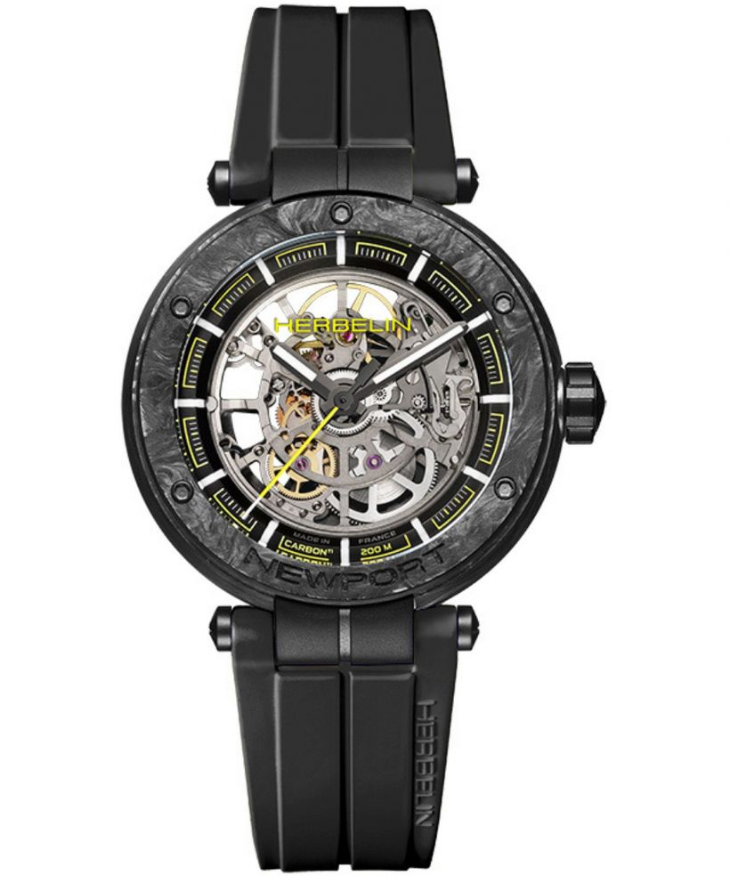 Herbelin Newport Carbon Skeleton Titanium Automatic Limited Edition férfi karóra