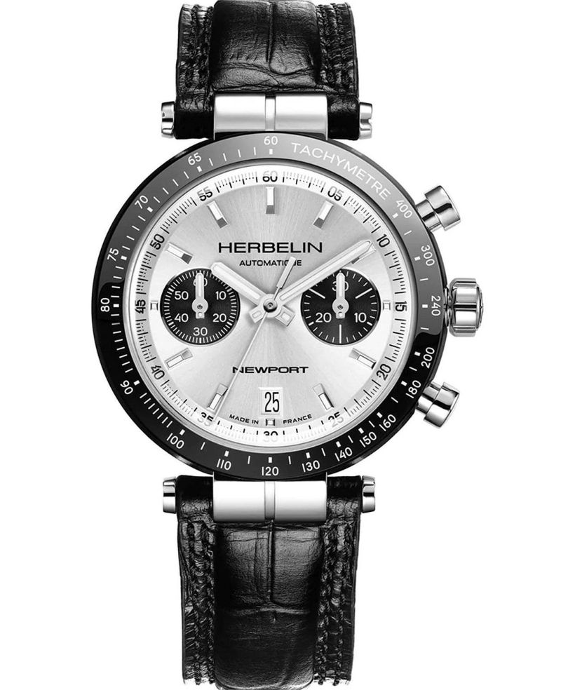 Herbelin Newport Heritage BI-COMPAX Panda Automatic Chronograph férfi karóra