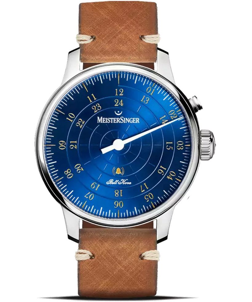 Meistersinger Bell Hora Medium Blue with Gold férfi karóra
