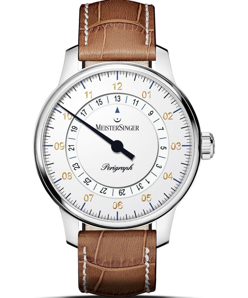 Meistersinger Perigraph - 38mm White férfi karóra