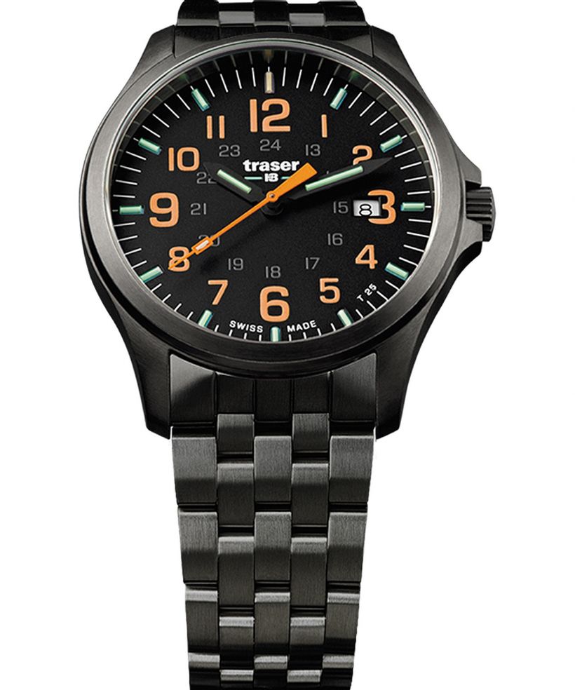 Traser P67 Officer Pro Gun Metal Black/Orange Férfi Karóra