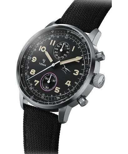Yema Flygraf Bi-Compax French Air Force Chronograph férfi karóra