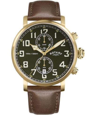 Rotary Heritage Pilot Chronograph férfi karóra