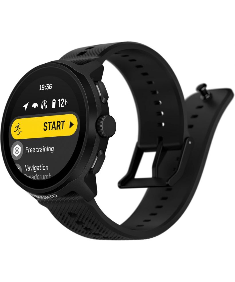 Suunto Run All Black Silicone Strap Sport Karóra