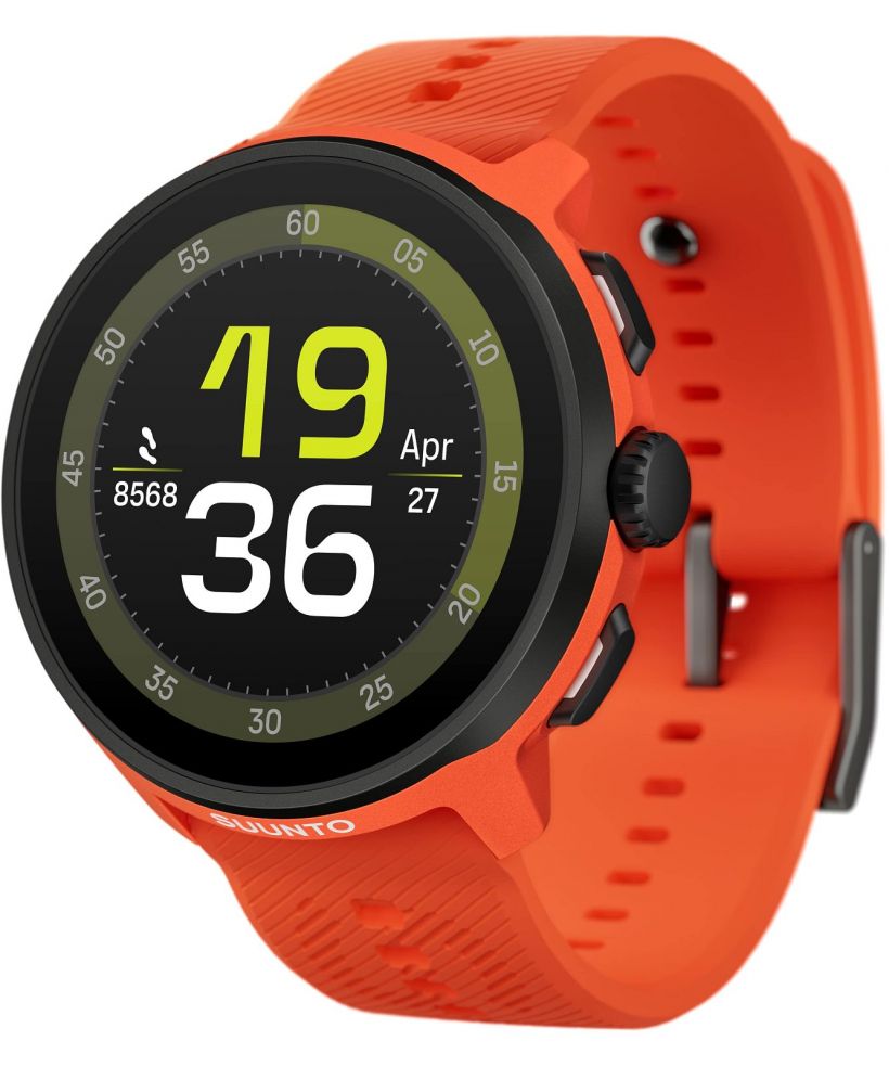 Suunto Run Coral Orange Silicone Strap Sport Karóra
