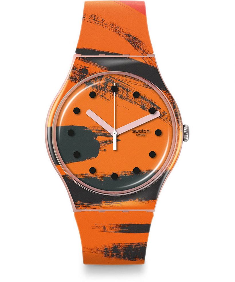 Swatch Tate Gallery Barns-Graham's Orange and Red on Pink unisex karóra