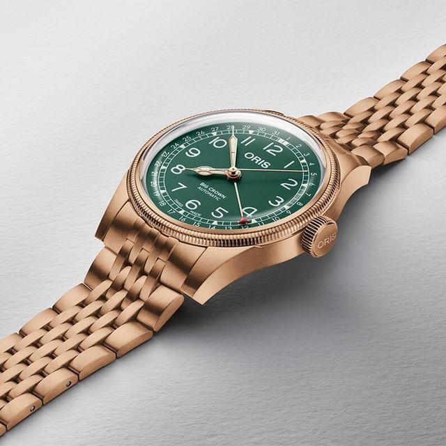 Oris Big Crown Pointer Date Bronze férfi karóra