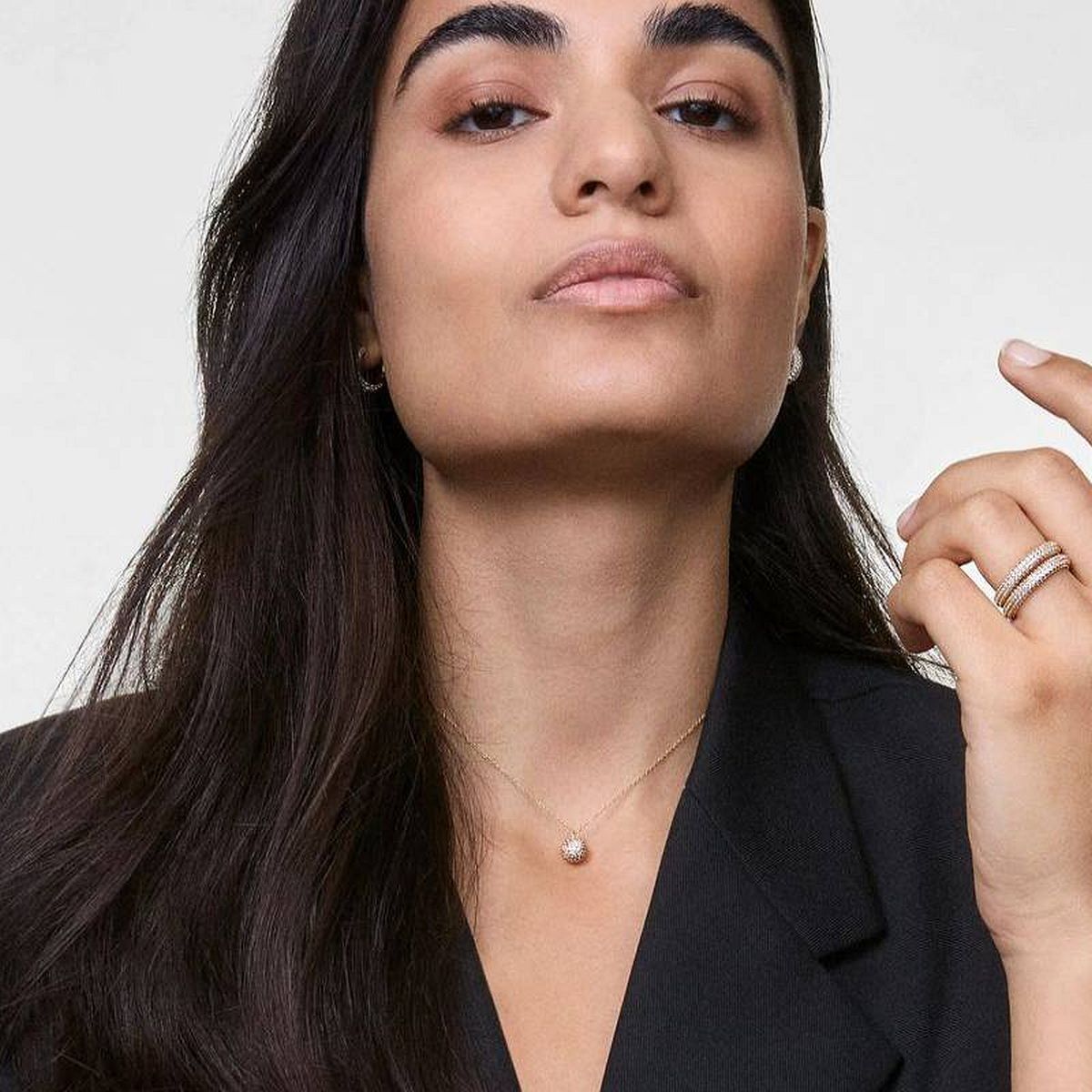 Daniel Wellington Pavé Crystal Pendant Gold nyaklánc
