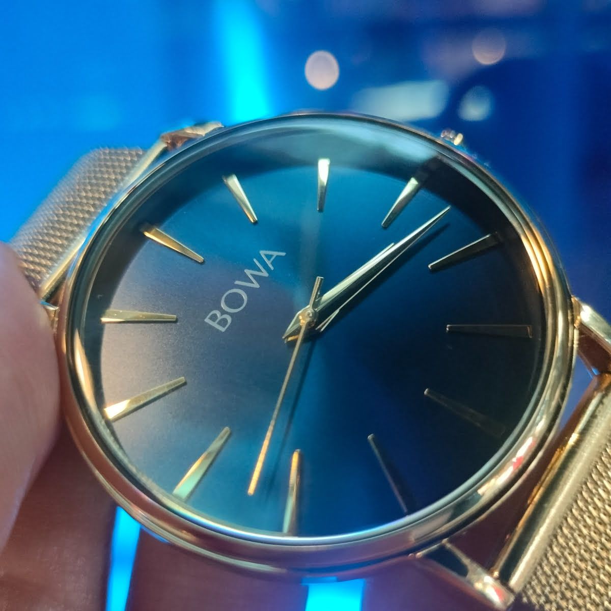 BOWA Praha Navy Blue-Gold Mesh 38 női karóra