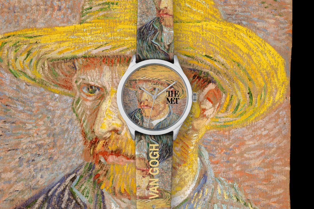 Timex Modern Easy Reader 40mm Önarckép szalmakalappal Van Gogh-tól
